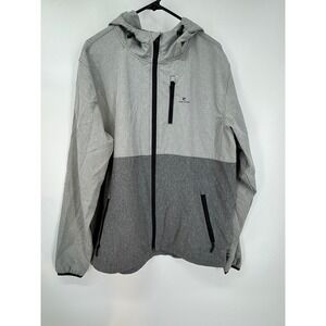 Rip Curl Men's XL Anti Series Full Zip Hooded Jacket Gray Anti Wind‎ Rain Cold